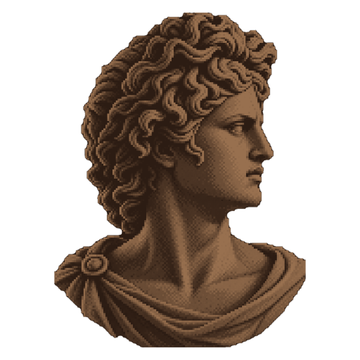 The Hephaestus mark: a carved bust in profile